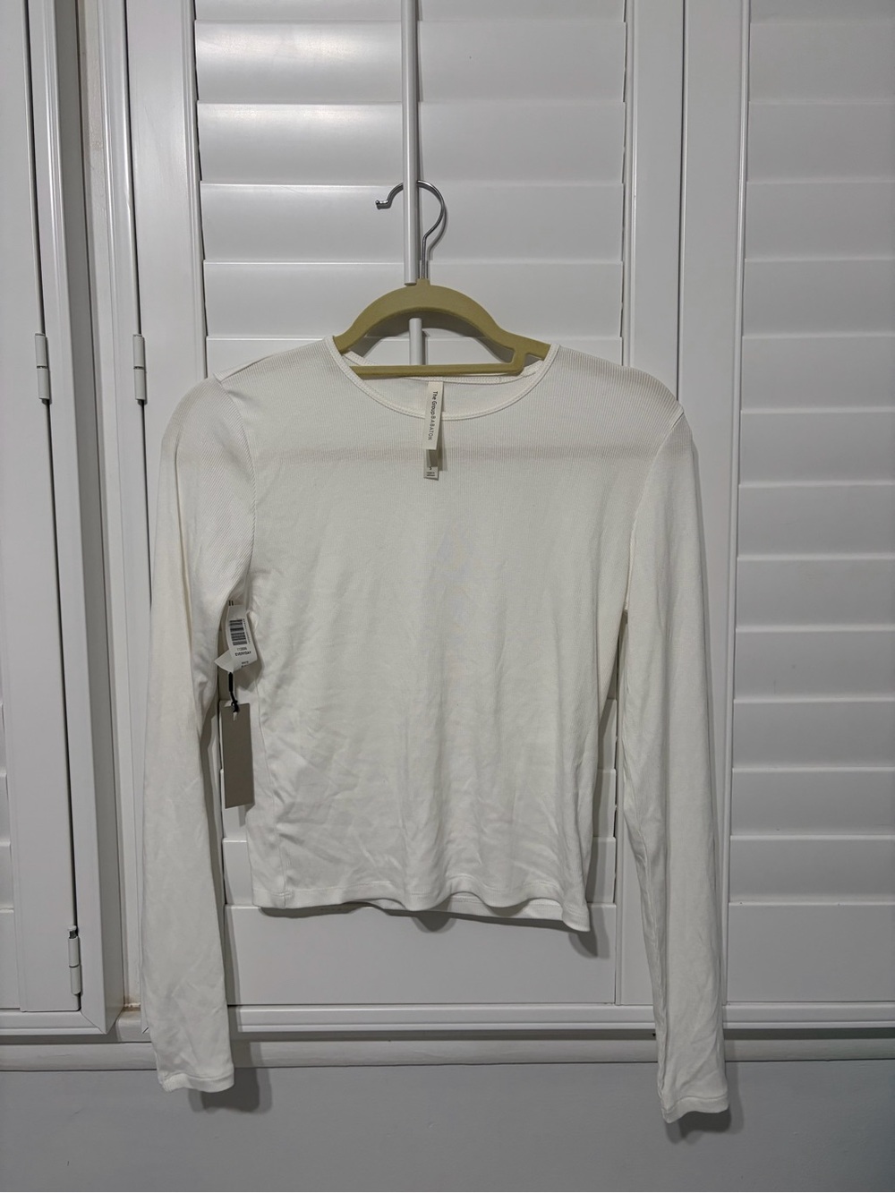 Aritzia Babaton Luxe Lounge Everyday Longsleeve White Small